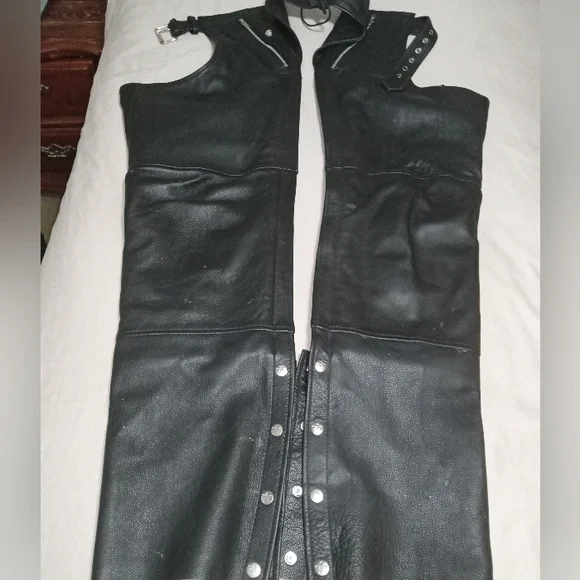 First Classic Leather Moto Chaps